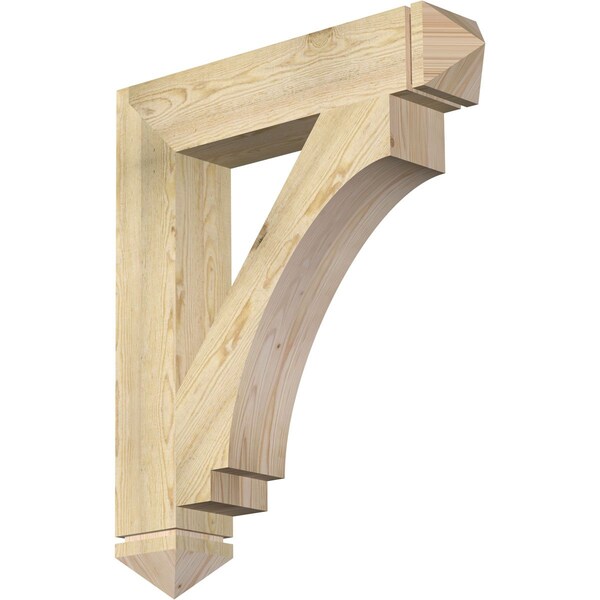 Ekena Millwork Imperial Arts & Crafts Rough Sawn Bracket, Douglas Fir, 6"W x 32"D x 38"H BKT06X32X38IMP03RDF - main